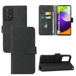 Etui til Samsung Galaxy A52 5g / 4g Cover Premium læder med kortholder Flip Folio magnetisk etui Etui Coque - Sort