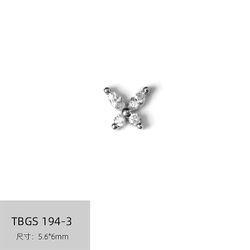 Søm Zircon Star Moon Heart Pearl Kanin Sommerfugl Kæde Negledekoration Sølv 1943