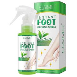 Jalkojen kuorintasuihke kuorii hellävaraisesti kuolleita, puhdistaa, hajunpoistaa, poistaa kovettumia, pitää jalan pehmeänä ja 2025 GN