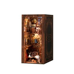 Rolife Led Book Nook Set - 3d Adult Wooden Puzzle - Bokhylle Sett den Stil 1