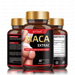 Lisade Maca Capsule Buttock Butt Enhancing Supplement - Natural Glute Boost Vitaminer 60 Count