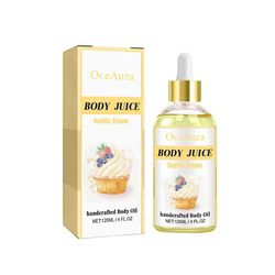 120ml Body Juice Oil, Body Juice Oil Cinnamon Bun, Peach Body Oil, Cake Body Oil, Body Oil, Moisturizing Body Oil Vanille creme