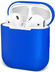 AIR Silikonebeskyttelsesdæksel kompatibel med AirPods 1/2(Lyseblå)