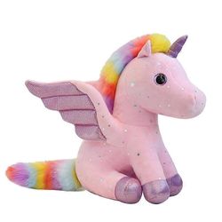 20/28cm lasten pehmo yksisarvinen sametti pehmolelu eläin nalle pehmolelu vaaleanpunainen 20cm