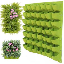 Jying Sort grøn væg hængende plantning tasker blomsterpotte Grow Bag Garden Planter lodret Suculentas Plant Pot Hjem Indretning Tilbehør 36 Pockets