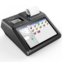 10.1 tommers Android Pos Terl med 80mm skriver / NFC / VFD-skjerm for matkasseapparat QR-kode-msr-nfc