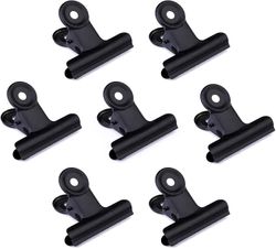 Linkrunning 20 Pakke 2 tommer polerede stålclips, metalbindsclips (sort) 51 mm 51mm