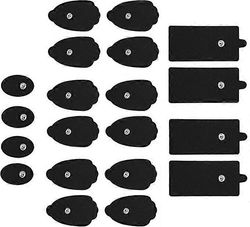 Yksikön elektrodityynyt uudelleenkäytettävät itseliimautuvat korvaavat hierontatyynyt lateksiton, vakioliitäntänapsautus 3,5 mm: n kaapelilla tens ...