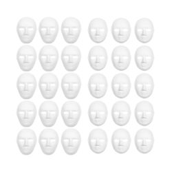 30 kpl pakkaus 2 kokoa Paperi-Mache Maskit Luo taiteellisia käsityöprojekteja seinäkoristeista teatteriin a Valkoinen