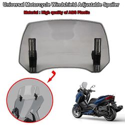 X-MAX 300 X-MAX 400 Uusi yleiskäyttöinen moottoripyörän tuulilasin jatke, säädettävä spoileri, sopii YAMAHA X-MAX125 X-MAX 250:een Läpinäkyvä