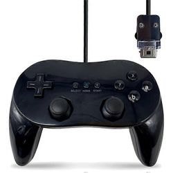 8553-peliohjain yhteensopiva Nintendo Wii, WiiU-pelikonsolin langallisen ohjaimen kanssa 1,1 metrin kaapelilla Musta