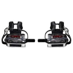 SPD-polkimet spin-pyörään varvashäkeillä Shimano Clip -polkimille Sisäliikunta Pyöräilyalustan polkimet 9/16" Musta