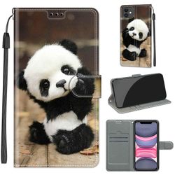 Foxdock Etui til iphone 12 sød Panda magnetisk mobil taske