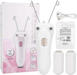 Barsinfi Kvindelige trådløse elektriske gevind hårfjerning, genopladelig elektrisk bomuld tråd epilator, ansigts-og krop epilator udstyr, hurtigt hår