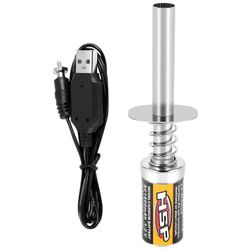 RC Nitro 1.2 V 1800Mah ladattava hehkutulppa käynnistyssytytin DC USB-laturi kaasun nitromoottorille Po