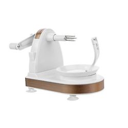 Zch Automatisk håndkrumt apple peeler hvid