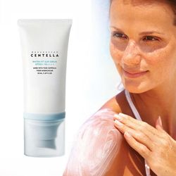 Centella solkrem SPF 50, Centella solkrem fuktighetsgivende solbeskyttelse, ingen klebrig forfriskende universell solkrem UV-forsvar 1pc