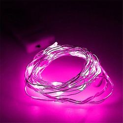 1M 2m 3m 5m førte streng lys til bryllupsfest julepynt fe lys haven udendørs waterproofgarden dekoration Pink 2m 20leds