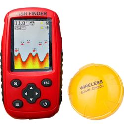 El Contente bærbar oppladbar fisk finder trådløs ekkolodd sensor fishfinder dybde locator