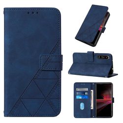 Gangxun Kompatibel med Sony Xperia 1 iii etui læder folio cover tegnebog magnetisk premium etui coque blå