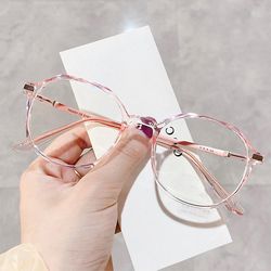 Liltop Blåt lys blokering læsning briller Anti Eye Strain Fashion Frame Briller Briller Pink