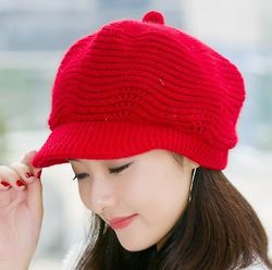 Langytx Kvinders Vinter Varm Cap Slouchy Kabelstrikket Beanie Skull Hat Med Visir Farve 7 ONE SIZE