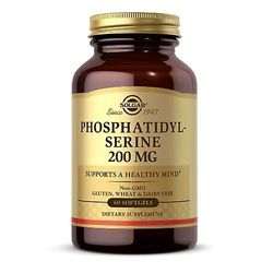 Solgar Fosfatidyyliseriini, 200 mg, 60 pehmeää geeliä (1 kpl pakkaus)