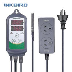 Lämpösäädin ITC-308 digitaalinen lämpötilansäädintermostaatti 220V w / kaksoisnäyttöhälytys lattialintujen inkubaattorille AU-pistorasia220V