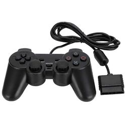 PS2-pelikonsoliohjain Kaksimoottorinen langallinen peliohjain erittäin herkällä pelikahvalla