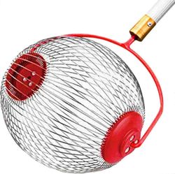 Pähkinänkerääjärulla tammenterhoille, saksanpähkinöille, käpyille - kestävä ruostumattomasta teräksestä valmistettu kerääjä sivulta avautuvalla kaa...