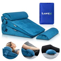 4-kerroksinen ortopedinen sängyn kiilatyynysarja muistivaahto takajalan polvikivun lievitykseen, GERD-happorefluksi, sininen, kuuma-kylmä pakkaus