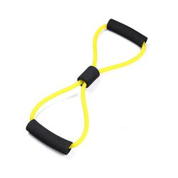 Gym Hot Yoga Gum Fitness Resistance Band 8 Word Chest Expander Rope Workout Fitnesselastikbånd til stretchøvelse Gul