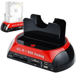 Gangxun Alt i 1 Hdd Docking,2.5''/3.5'' Sata Multi-funktion Hdd Docking Station Sata harddisk base USB Hub Reader Au