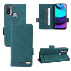 Gangxun Etui til Motorola Moto E20/e30/e40 læderetui Folio Flip med kreditkortslots Etui Coque Grøn