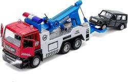Lelu hinausauto vedä takaisin leluautot Miniatyyri kantoauto kuorma-autolelu pojille ja tytöille, valot ja ääni