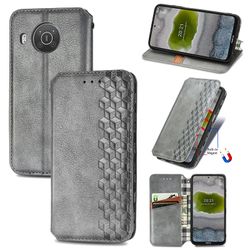 Kompatibel med Nokia X10 Flip Case Etui Vintage Wallet Flip Cover med magnetisk lukning Coque - Blå grå