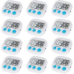 12-pakkaus digitaalinen keittiöajastin virtakytkimellä, kovaääninen hälytys