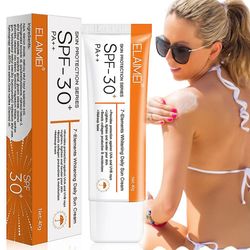 40g SPF 30+ Whitening Daily Sun Cream UVA UVB Protection Pa++ Facial Body Moisturizing solkrem for alle hudtyper