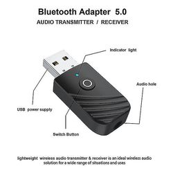 USB Bluetooth 5.0 sender mottaker stereo Bluetooth RCA 3,5 mm aux for tv pc hodetelefoner hjem stereo bil hifi lyd