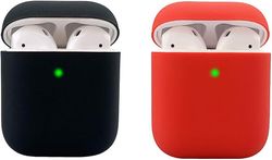 2024,2-packfodral för Airpods 1&2-fodral, silikon Full Protective Airpods Designfodral för Ki