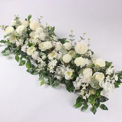 Bxasdf Konstgjorda falska rosenkransar vinstockar Blommor Dekorationvit