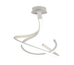 Inspired Lighting Inspireret Mantra - Nur WH - Semi Flush Loft 50W LED 3000K, 4000lm, Dimmable White, Frosted Akryl