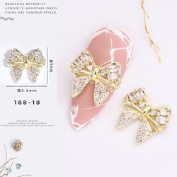 Manicure Zircon Pearl Shell Bow Star-moon Ultra Flash Light Luksus Nail Diamond Patch Guld fra 18818