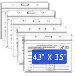 Linkrunning 4,3" X 3,5" Cdc-vaccinationskortbeskytter Gennemsigtig 4.3*3.5 inches