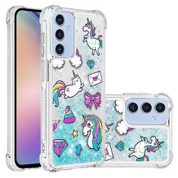 Samsung Galaxy A16 5G Galaxy A16 4G -kotelolle YB Quicksand Series-2 nestemäinen quicksand-kuvio TPU Phon Monivärinen Horse and Diamond