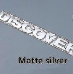 Pyöreä fonttikirjain Tunnusmerkki Auton muotoilutarvikkeet Discovery 4 -konepellin takatavaratilan tarralle matta hopea Trunk