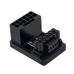 Näytönohjaimen sovitin 600W 4070ti 12+4P ATX3.0 virtalähde 12PCIE5.0 12VHPWR uros-naaras 180 astetta 16P - 16P muunnin PC-lisävarusteet Musta B