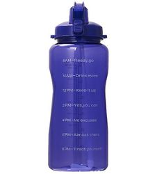 Lauwodun 2.2l Gradient Color Høj temperatur resistente Plastic Cup Straw Bounce Fitness Udendørs Sport Stor kapacitet Vandflaske blå