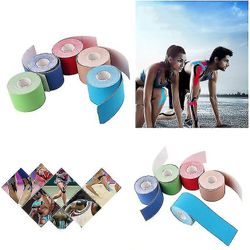 1 Roll 5cm X 5m Kinesiology Sports Elastisk Tape Muskel Pain Care Terapeutisk