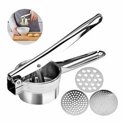 Linkrunning I 1 rustfrit stål Mos Kartoffel Ricer Masher Frugtpresse Professionelle køkkenapparater Som vist As shown